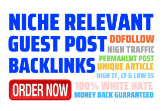write and publish niche relevant guest post with content