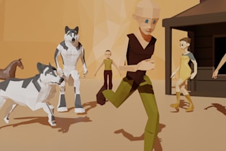 create low poly models or characters for you