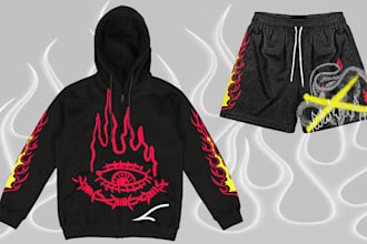create hoodie streetwear clothing design for you