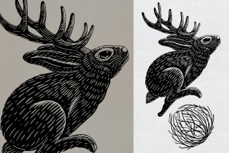 create awesome linocut illustration for your brand