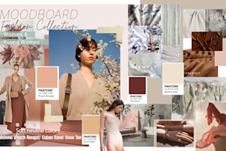 create a fashion forecast presentation and moodboard design
