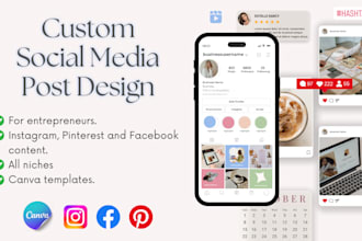design stunning social media posts for entrepreneurs to grow your brand