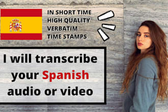 transcribe your spanish audio or video