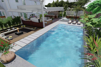 modern landscape design and modeling