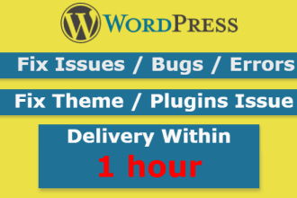 fix your wordpress issues or errors within an hour