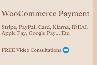 add woocommerce payment on your website with stripe, paypal, klarna
