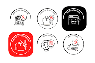 design a clean, crisp line icon set for your website