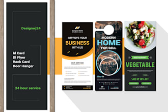 do a rack card id card door hanger or dl flyer design