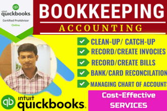 do bookkeeping in quickbooks online and accounting  at affordable price