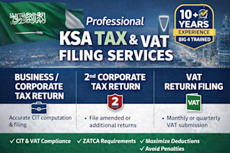 handle saudi arabia corporate tax and vat filings