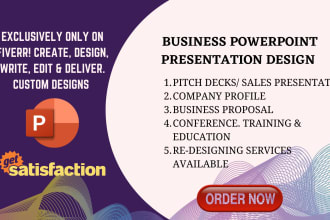 design investor pitch deck and sales deck presentations