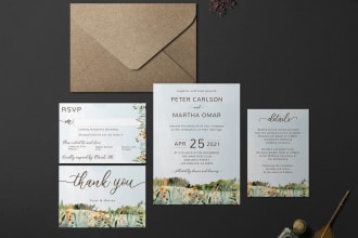 design a stunning wedding or party invitation for you