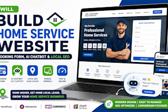 build a home service website with booking form, ai chatbot, and local SEO