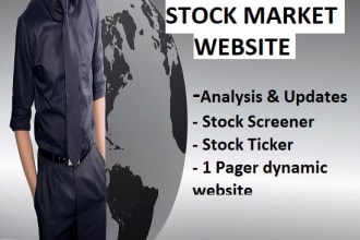 create stock market updates website