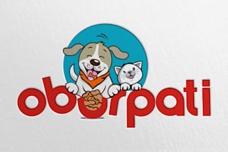 design pet, cute, dog, cat, kids or animal logo