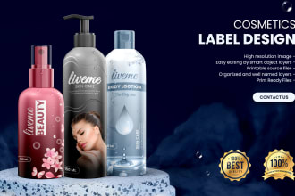design pixel perfect cosmetics beauty products label and packaging design