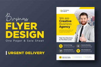 design urgent flyer, birthday, credit repair, medical, gym, sports, sale sheet