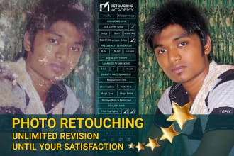 do professionally face retouching and photo editing in 2 hours