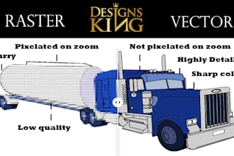 convert raster to vector and provide high quality image