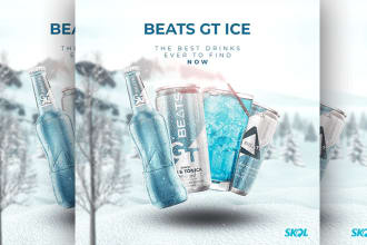 create next level drinks poster design in 10 hours