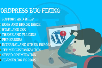 fix your wordpress bug PHP error CSS issue within an hour