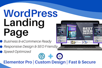 design, customize, or clone wordpress website with elementor