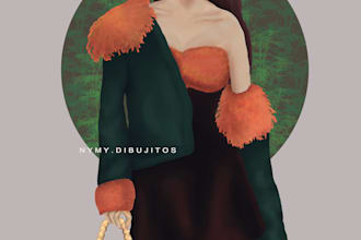 ilustracion digital de retratos o el personaje que desee