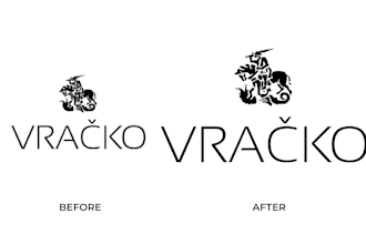 enhance blurred or pixilated logo to a high quality vector file