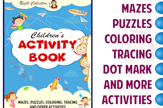 design activity book, workbook journal or printable