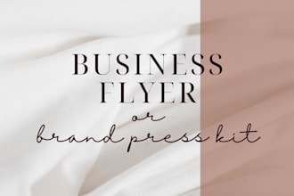 design a business flyer, brand press kit