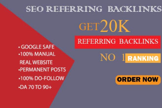provide for referring domain backlinks for SEO rankings