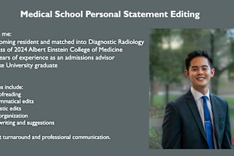 edit and review your medical school essays and application