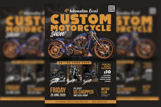 do make motorcycle flyer or poster