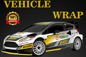 create professional vehicle wrap design in few hours