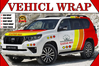 create professional car wrap, van wrap design in few hours