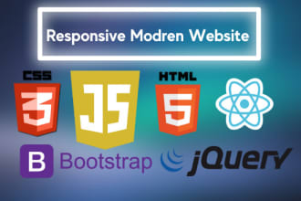 develop full one page website using html, CSS, javascript, PHP, jquery