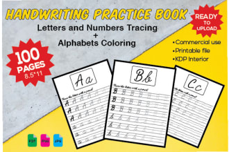 design kids tracing activity worksheets and workbooks kdp