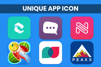 design unique attractive mobile app icon or logo