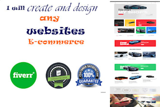 create and design any website ecommerce
