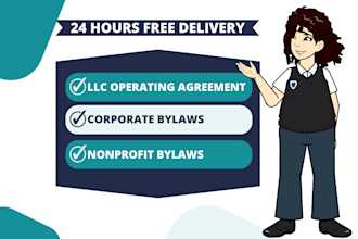 draft llc operating agreement, corporate or nonprofit bylaws