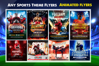 create american football flyer european football or any sports event flyer