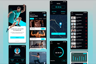 do fitness app design in figma