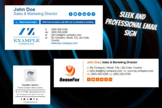 create a professional email signature