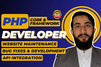 do custom website development with core PHP and laravel