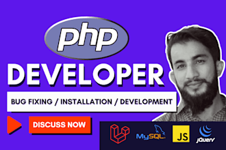 do custom website development with PHP, laravel, html, vue
