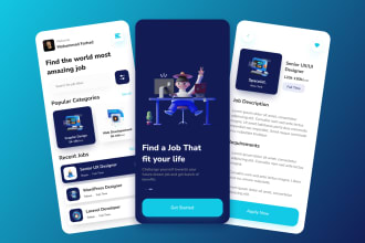 do mobile app design UI UX for android, ios, app store screenshot