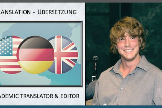 translate english and german, professional article CV document novel translation