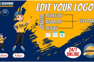 create recreate , vectorize , redraw, images and logo , sketch raster to vector