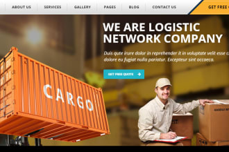 build logistics, trucking, transportation, and cargo website
