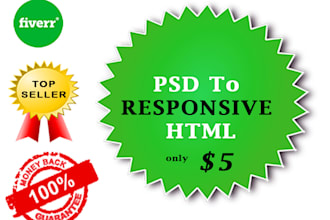 convert psd to responsive html